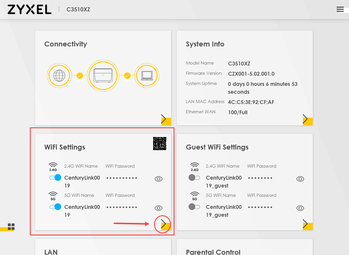 Change WiFi Settings On C3510XZ